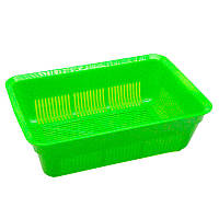 Туалет для кішок глибокий із сіткою Фауна Дніпр 40х27х13 см Зелений