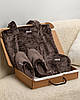 Подарунковий набір капці, шопер та косметичка Шоколадний, фото 2