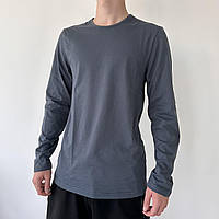 Лонгслів базовий універсальний М Л ХЛ 2ХЛ 3ХЛ 100% бавовна АНТРАЦИТ