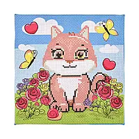 Набір для творчості вишивка хрестиком "Кошеня" розміром 20х20 см