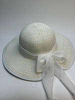 Літній капелюх із шифоновою стрічкою