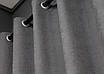 Комплект (2шт. 1,5х2,7м.) штор на люверсах із тканини мікровелюр SPARTA. Колір сірий. Код 842ш 37-0152, фото 9
