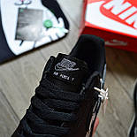 Чоловічі кросівки Nike Air Force 1 '07 QS 'Black Skeleton' осінь-весна демісезонні чорні. Живе фото, фото 5