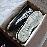 Чоловічі кросівки Nike Air Force 1 '07 QS 'Black Skeleton' осінь-весна демісезонні чорні. Живе фото, фото 2