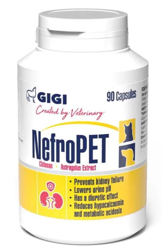 НефроПет NefroPET Gigi при хронічній нирковій недостатності для собак та котів, 90таб