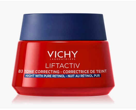 Нічний антивіковий крем для корекції пігментних плям з ретинолом Vichy LiftActiv B3, 50 мл