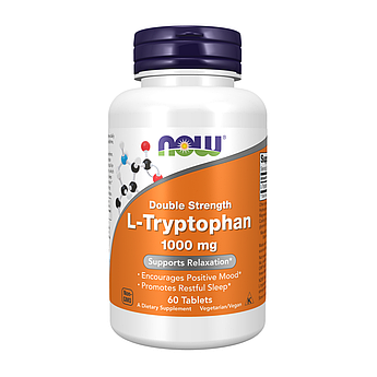 Л-триптофан Now Foods L-Tryptophan 1000 мг у таблетках No60