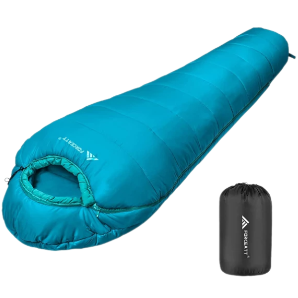 Спальний мішок Forceatt B08P7H8JKT (-10 °C до 20 °C) Light Blue Кокон
