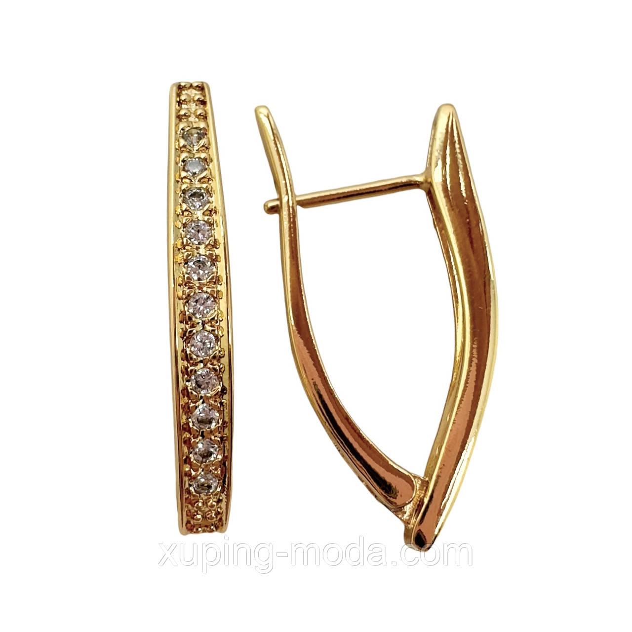 Сережки ксюпінг. 26х3 . 18 к