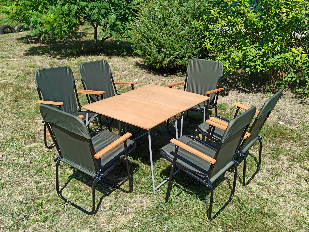 Складні стільці на природу столики для пікніка "Патріот ФП2Х+6з" купити меблі для відпочинку на природі, фото 1