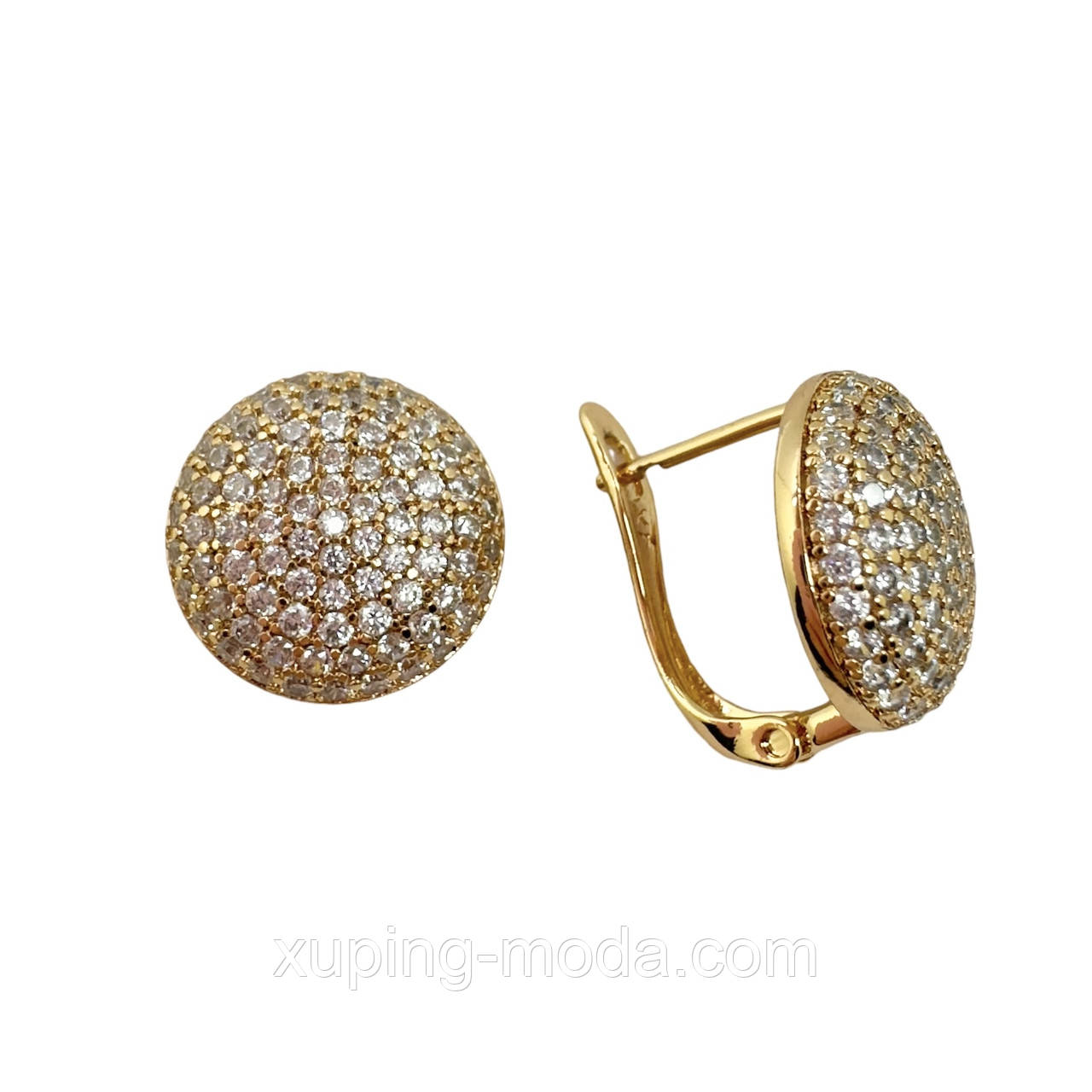 Сережки ксюпінг. 13 см. 18к