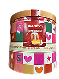 Різдвяний кекс Пандоро Pandoro Balocco in latta у колекційній залізній скринці Joy is in the air 750г, фото 5