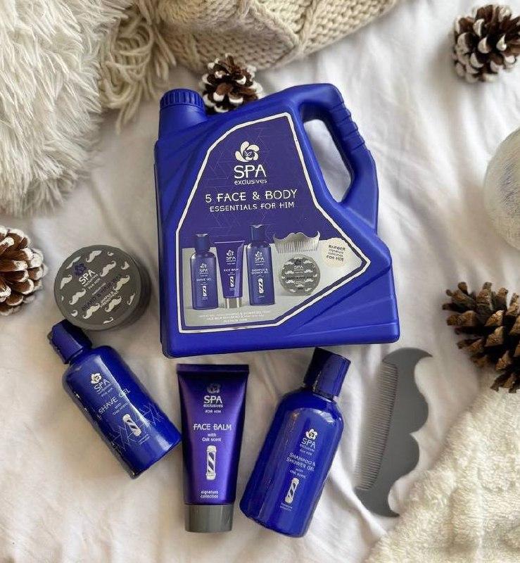 Подарунковий набір для чоловіків у вигляді каністри SPA Exclusives 5 Face s Body Essentials For Him