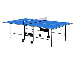 Стіл тенісний GSI-sport Athletic Light складаний пінг-понг для приміщень 274 × 152,5 × 76 см, Синій, фото 4