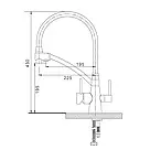 Змішувач для кухні GAPPO G4398-13 під осмос одноважильний силіконовий вилив корпус латунь (золото/чорн.), фото 5