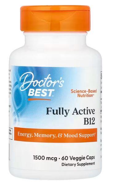 Вітамін В12 (метилкобаламін), Doctor's Best, 1500 мкг, 60 капсул