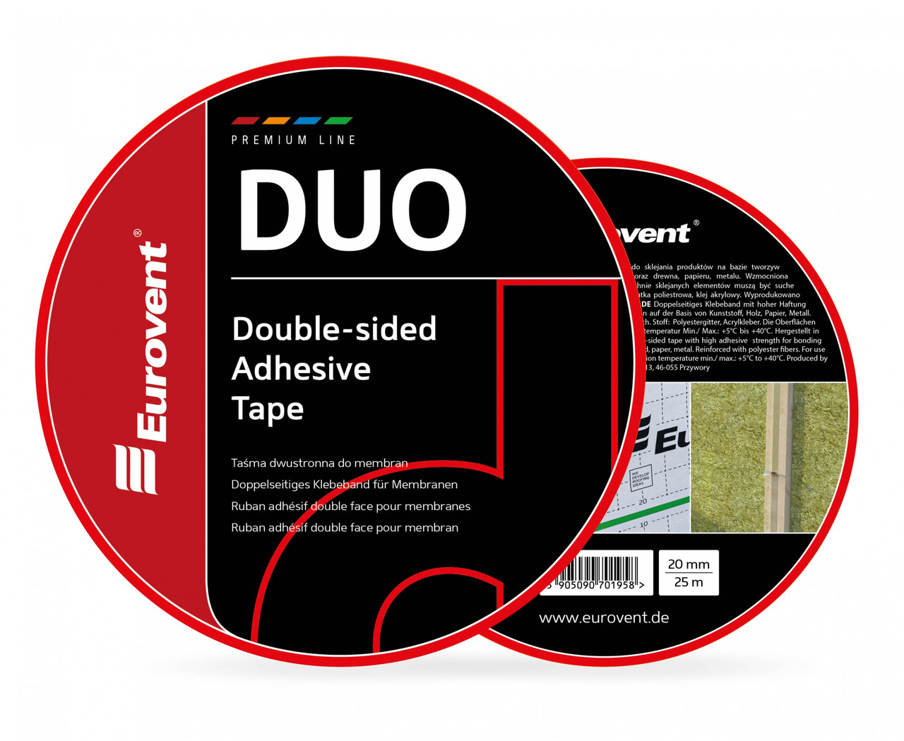 Двохстороння стрічка Eurovent Duo (20мм × 25м)