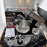 Планетарний міксер 3500 Вт Zepline кухонний міксер 6 л із нержавіючої сталі, фото 5