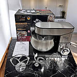 Планетарний міксер 3500 Вт Zepline кухонний міксер 6 л із нержавіючої сталі, фото 9