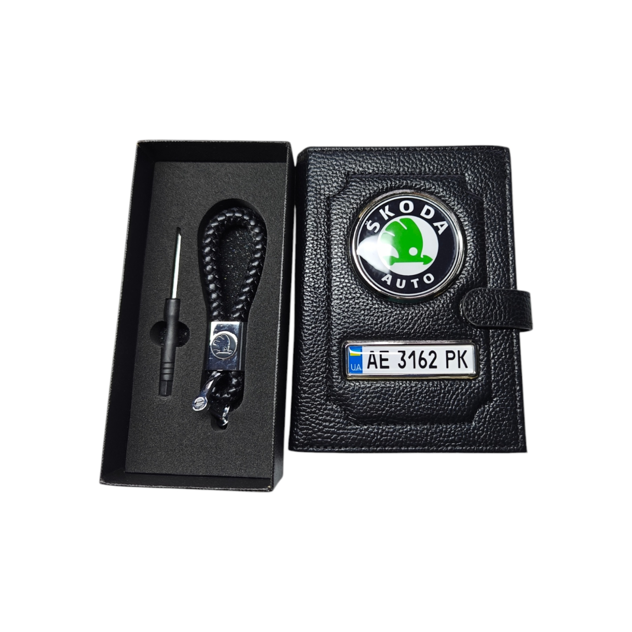 Комплект Skoda, портмоне та брелок