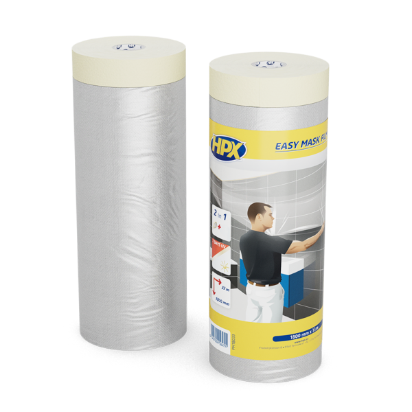Плівка захисна HPX з малярною стрічкою, 1800 мм*33 м