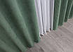 Комплект (2шт. 1,5х2,7м.) штор на люверсах із тканини мікровелюр SPARTA. Колір фісташковий 970ш 37-0146, фото 10