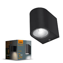 Архітектурний LED світильник VIDEX |3W, 2700K, AC220V-240V, IP54| Чорний VL-AR031-032B