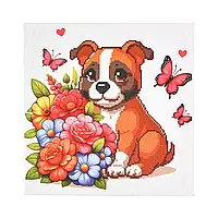 Набір для творчості вишивка хрестиком "Песик" розміром 30х30 см
