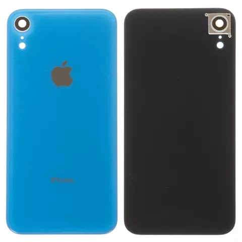 Задня панель корпусу для iPhone XR, блакитна, зі склом камери, small hole, фото 1
