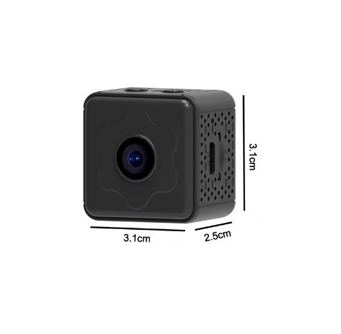 Міні камера wifi з підсвічуванням та записом HD 1080P Міні ip камера WiFi нічного бачення програма iWFCam 3.1*3.1*2.5 см Чорна