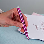 Фломастери з блискітками, набір 6шт, класичні кольори. Круглий пишучий вузол, фото 2