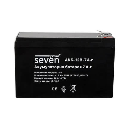 Акумуляторна батарея SEVEN 12В/7Аг, фото 1