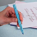 Фломастери з блискітками, набір 6шт, пастельні кольори. Круглий пишучий вузол, фото 2