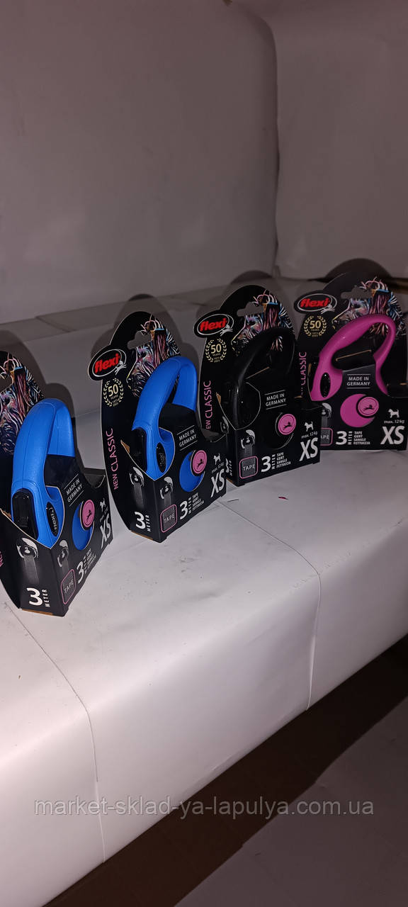 Рулетка повідець Flexi xs 3м 12кг стрічка, фото 1