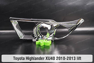 Хромована декоративна маска Toyota Highlander XU40 (2010-2013) рест ліва