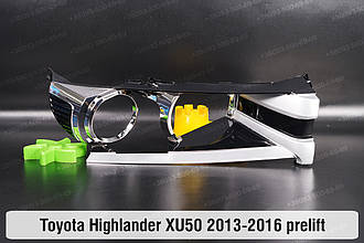 Хромована декоративна маска Toyota Highlander XU50 (2013-2016) дорест права