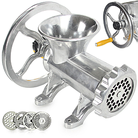 ТОП Ручна м’ясорубка Mar-Pol із електроприводом, насадками для ковбас, шків 21 см M90137.