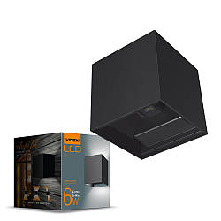 Архітектурний LED світильник VIDEX |6W, 2700K, AC220V-240V, IP54| Чорний VL-AR04-062B