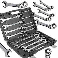 ТОП Набір торцевих гайкових ключів 13 шт., 8 - 32 мм, з тріскачкою