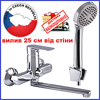 Змішувач для ванної з виливом 20 25 см з душем ZERIX EIV 439