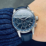 Pagani Design YS008 Silver-Blue Годинник чоловічий кварцовий водонепроникний з хронографом сапфірове скло, фото 6