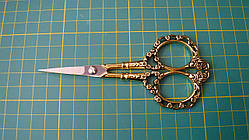 Ножиці для рукоділля. Золоті квіти, 53х121 мм