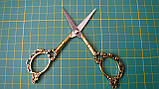 Ножиці для рукоділля. Золоті квіти, 53х121 мм, фото 5