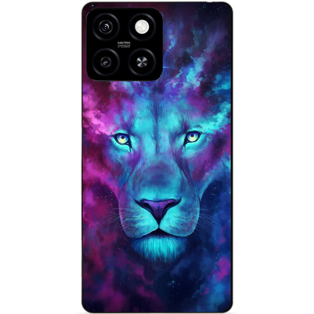 Силіконовий чохол бампер для Zte Blade A55 з малюнком Космічний Лев