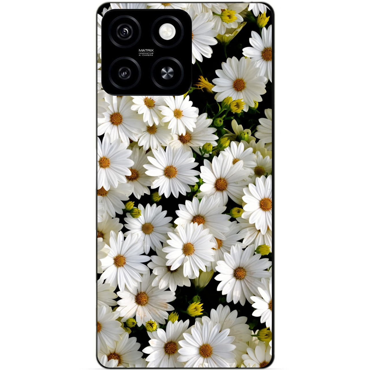 Силіконовий чохол бампер для Zte Blade A55 з малюнком Ромашки квіти