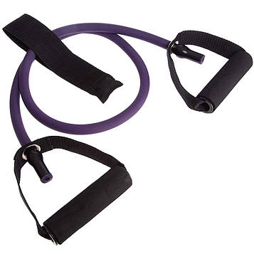 Еспандер трубчастий з ручками з фіксатором дверей Gemini GI-2659-V довжина 120см навантаження 22.7кг Фіолетовий