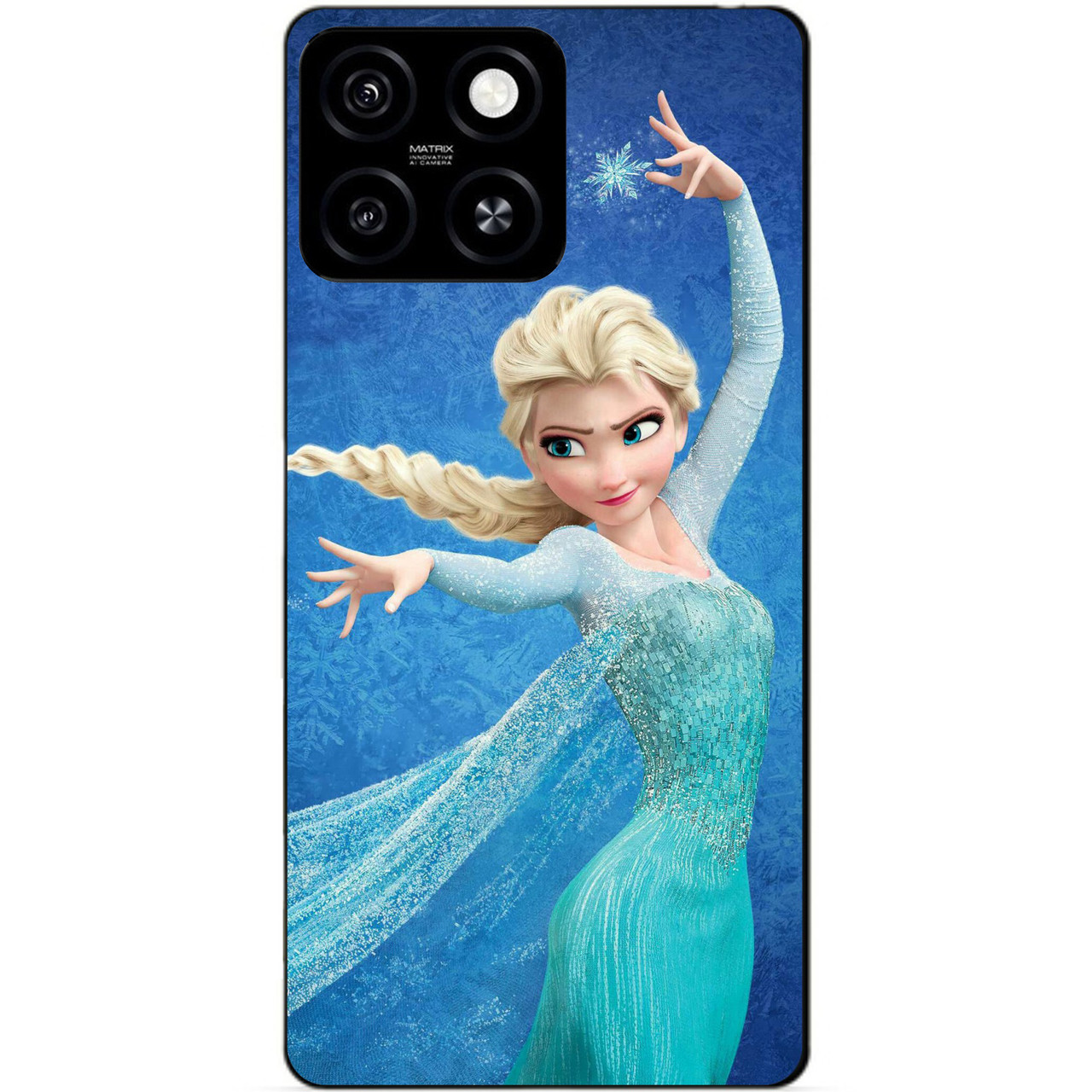 Силіконовий чохол бампер для Zte Blade A55 з малюнком Ельза Холодне серце