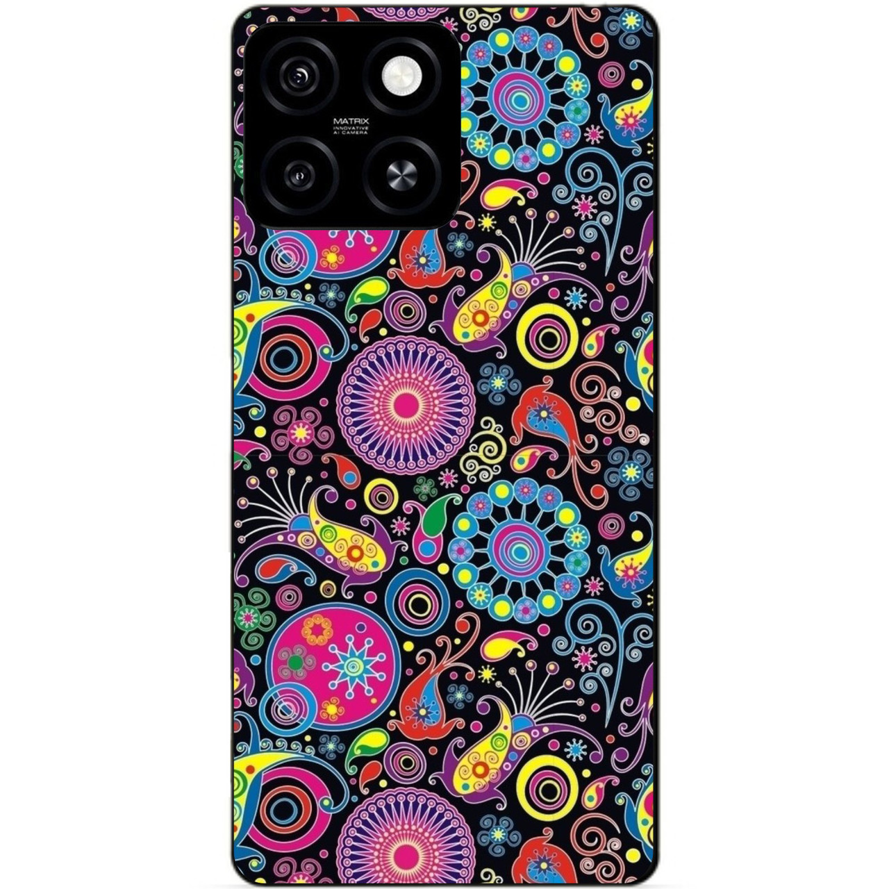 Силіконовий чохол бампер для Zte Blade A55 з малюнком Східні візерунки