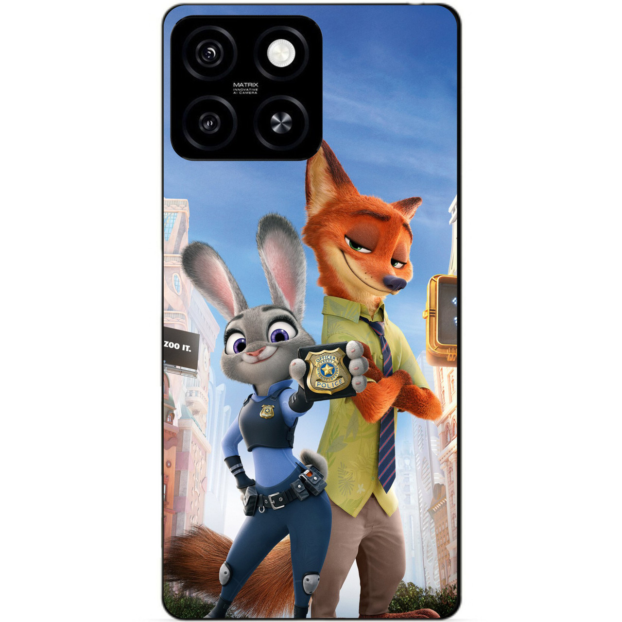 Силіконовий чохол бампер для Zte Blade A55 з малюнком Джуді Зверополіс Zootopia