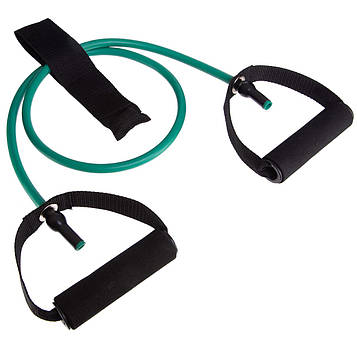 Еспандер трубчастий з ручками з фіксатором дверей Gemini GI-2659-G Довжина 120см навантаження 6.8кг Зелений
